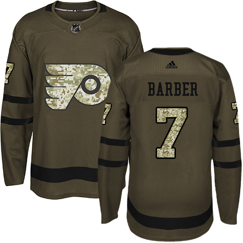 Adidas Flyers #7 Bill Barber Green Salute to Service Stitched NHL Jersey
